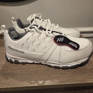 Reebok Sublite Leather Steel Toe ASTM Athletic Work Shoe Sneaker
